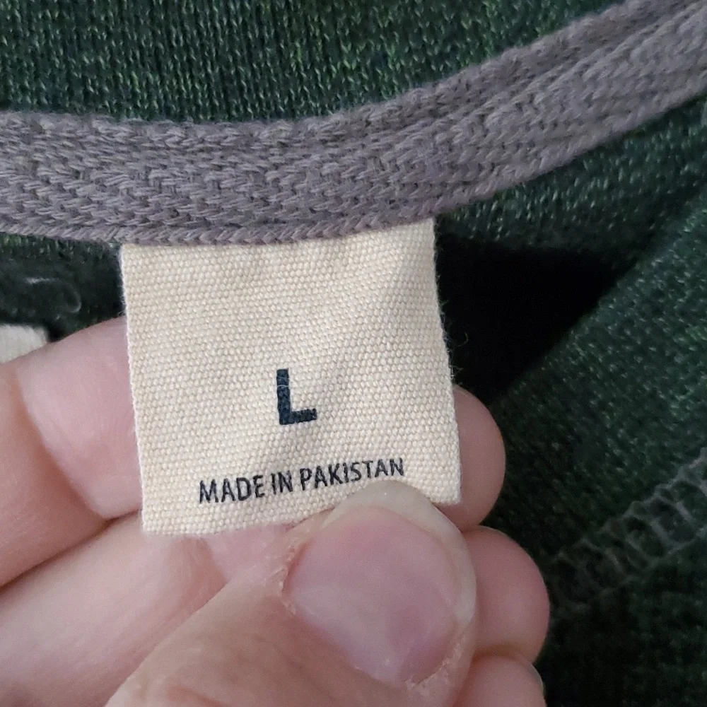 Red Head Brand Thermal Waffle Weave Long Sleeve‎ Forest Green Top Size Large